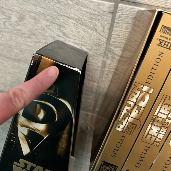 Star Wars Trilogy VHS set gold black collectors item boxed set 3 VHS set Jedi - Picture 6 of 14